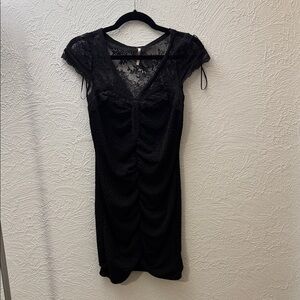Free People Elegant Black Lace Dress